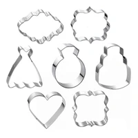 7pcsset wedding cookie cutters beautiful diy 430 stainless steel fondant cake biscuit molds for baking
