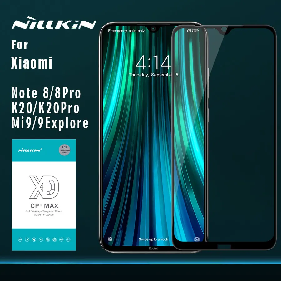 Защитное стекло Nillkin XD CP для Xiaomi Redmi Note 8 k20 pro 3D закаленное с полным покрытием mi 9