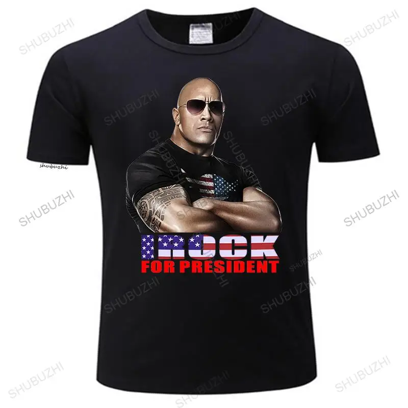 

Homme brand t shirt summer men tshirt The Rock Dwayne Johnson For President Balck Tee-Shirt unisex t-shirt teenagers cool tops