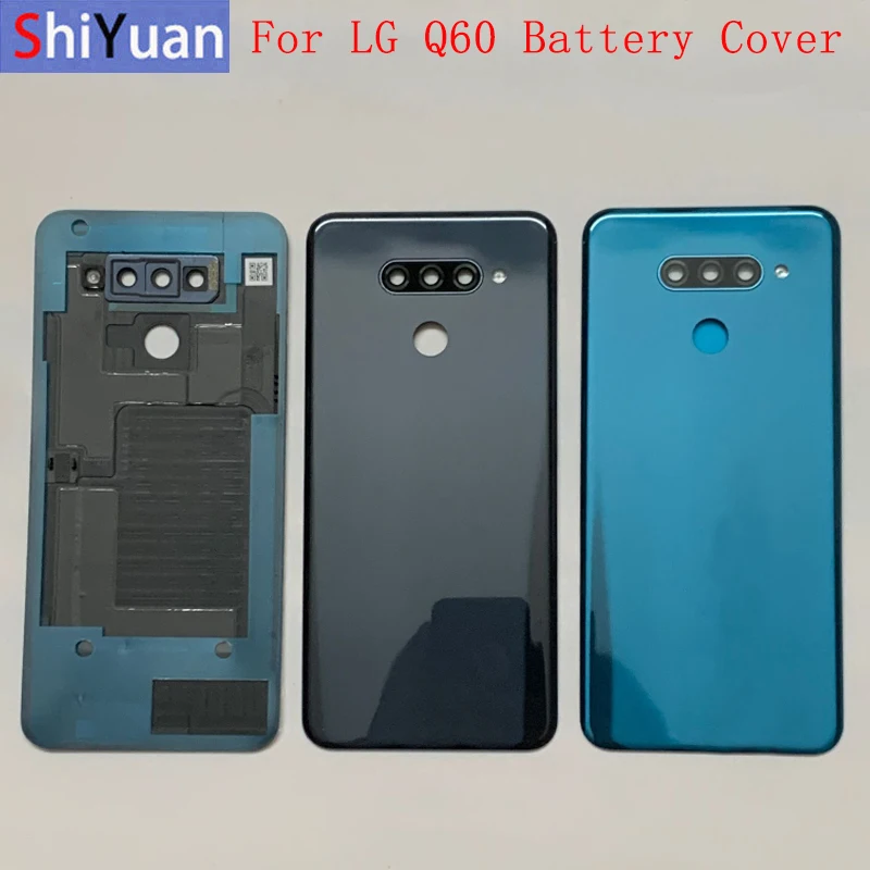 

Battery Case Cover Rear Door Housing Back Case For LG Q60 Battery Cover Camera Frame Lens with Logo