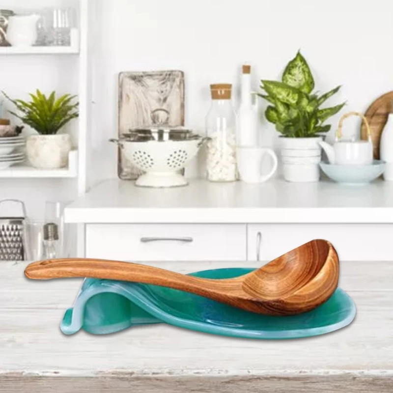 

Spoon Holder Epoxy Resin Mold Rolling Tray Kitchen Utensil Jewelry Holder Silicone Mould DIY Crafts Fruit Candy Plate Tool