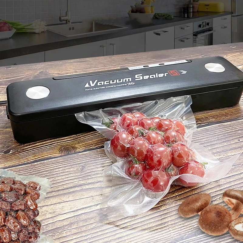 Vacuum Food Sealers Electric Sealing Machine Household Accessories Automatic Bag Sealer Heating Pressure Include 10 Bags