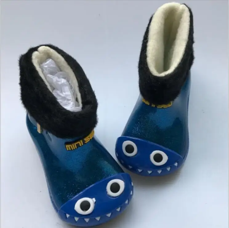Новинка детские резиновые сапоги для девочек и мальчиков модные с мультяшными