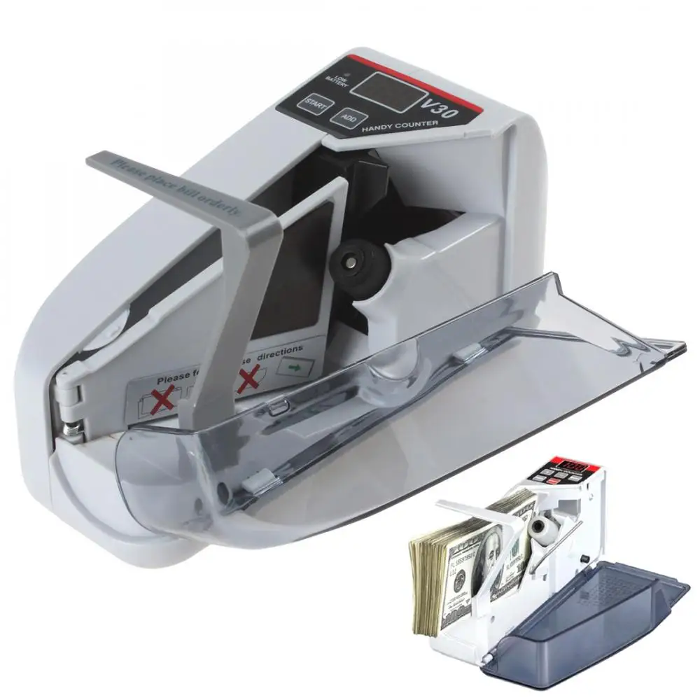 

YBC-V30 Mini Portable Bill Counter Machine Multi Paper Currency Handy Cash Money Counter Counting Machines