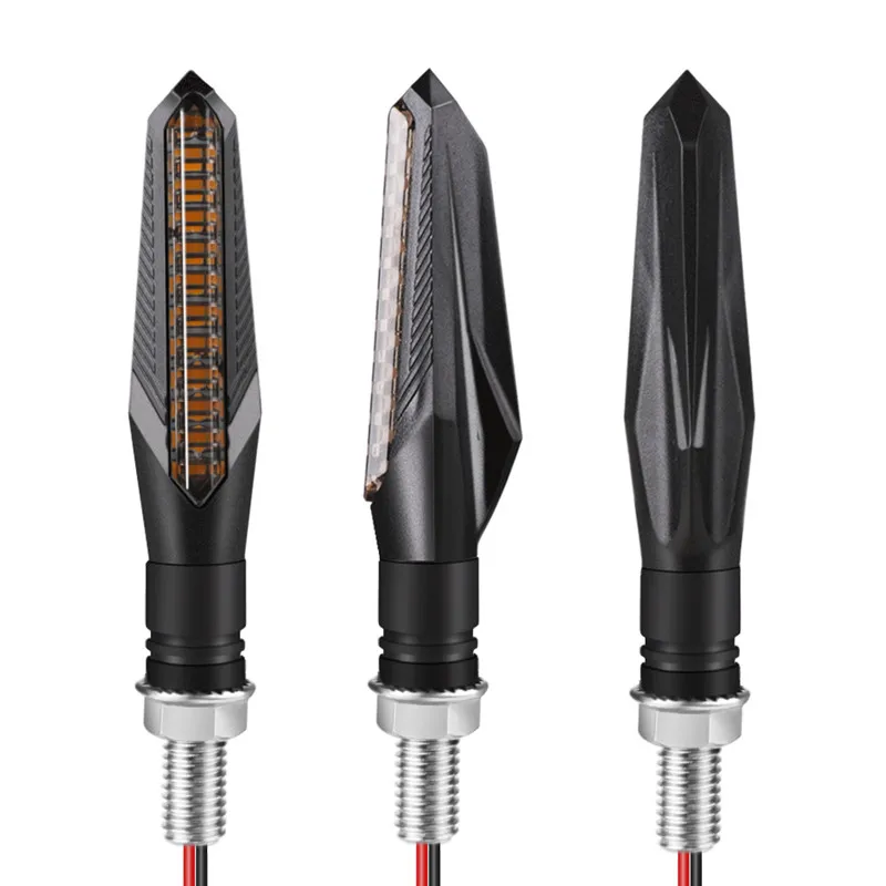 2 шт. 12 светодиодный сигнальный фонарь для мотоцикла сгибаемый мигающий