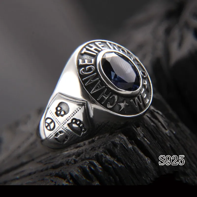 Мужское кольцо указательный палец серебро 925 пробы тайское серебрянное ручная