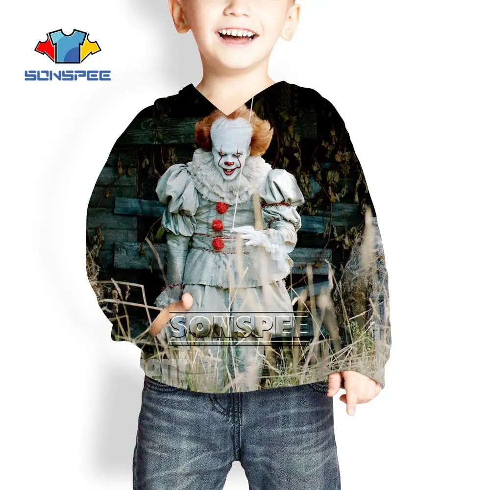 3 SONSPEE Stephen King's It clown Harajuku/футболка с 3d принтом для мальчиков и девочек-подростков/толстовки/шорты Детская одежда X213 - Цвет: 3