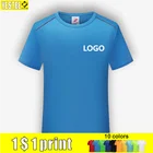 Одежда на заказ, летняя футболка с коротким рукавом, Быстросохнущий Спортивный Топ с напечатанным и вышитым логотипом, новинка 2021