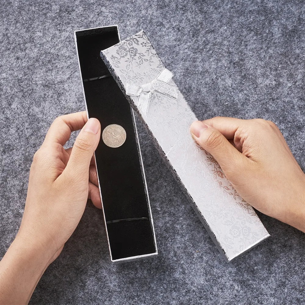 12 шт. прямоугольные картонные Длинные ожерелья с бантом/Ювелирные