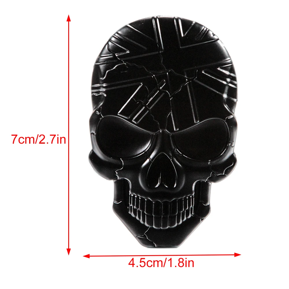 1Pcs 7 x 4.5cm 3D Skull Devil Death Metal Car Sticker Decal Skeleton Emblem Badge | Автомобили и мотоциклы