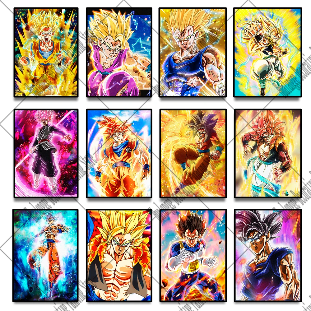 Классический плакат из японского аниме Драконий жемчуг HD Печать на холсте