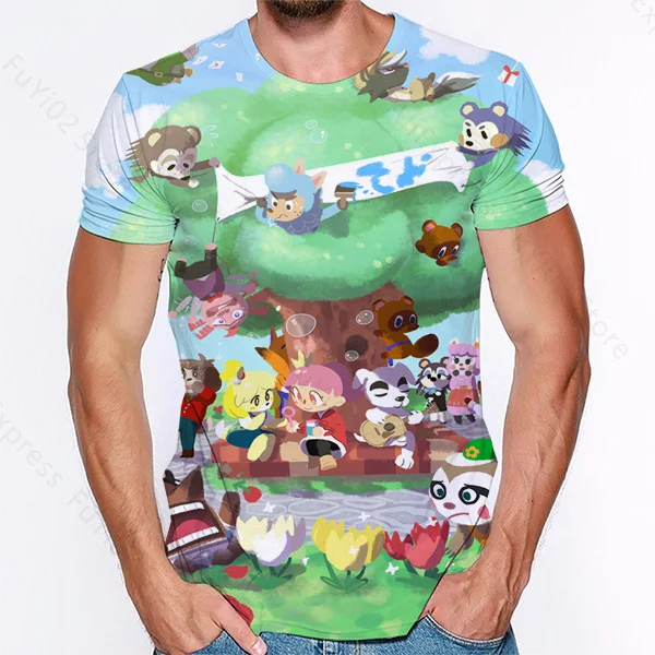 

Animal Crossing 3D Printed T Shirt 2020 Man Women Fashion Tees Spring/Summer Short Sleeve Tshirt Harajuku Streetwear Print Tops