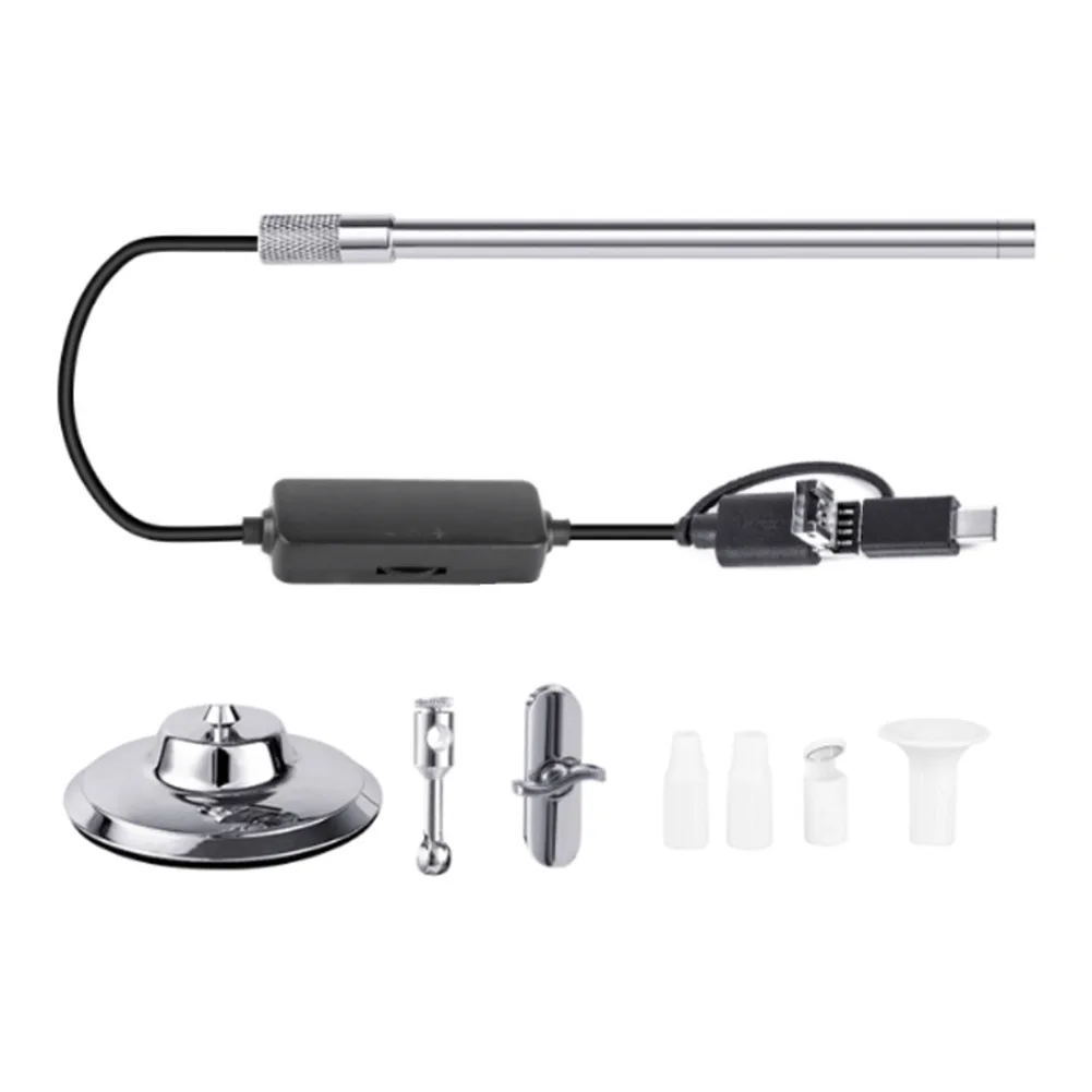 

2MP Camera USB Endoscope Inspection Health Care 1080P HD Visual 200X Magnification Waterproof Type C Borescope With 8 LEDs