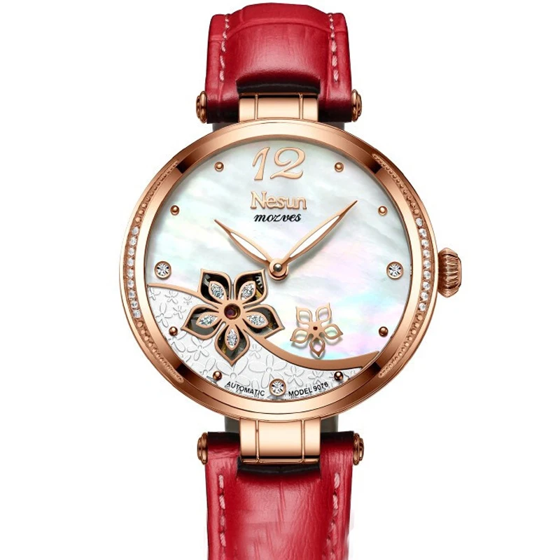 Швейцария люксовый бренд NESUN женские часы Япония автоматические механические