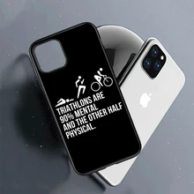 Ironman Triathlon Bicycle Marathon Phone Case for iPhone 13 11 12 Pro Mini Pro XS MAX 8 7 Plus X SE 2020 XR 13 Pro Phone Covers