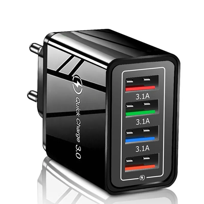 

48W Quick Charger 3.0 USB Charger For iphone Samsung Xiamomi note Tablet EU Plug Wall Mobile Phone Charger Adapter Fast Charging