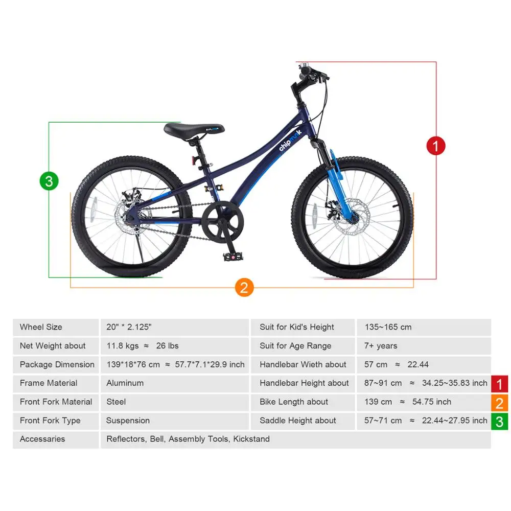 

Royalbaby Boys Girls Kids Bike 20 Inch Bicycle for 8-12 Years Aluminum Child's Cycle Disc Brakes Explorer Kids Bicycle