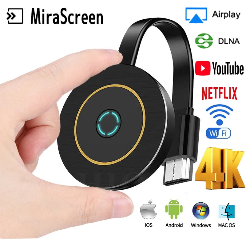 MiraScreen G10 5G WiFi 4K TV Stick anycast Miracast для ios Android Dongle приемник DLNA Airplay STICK Chrome|SmartTV-стики и