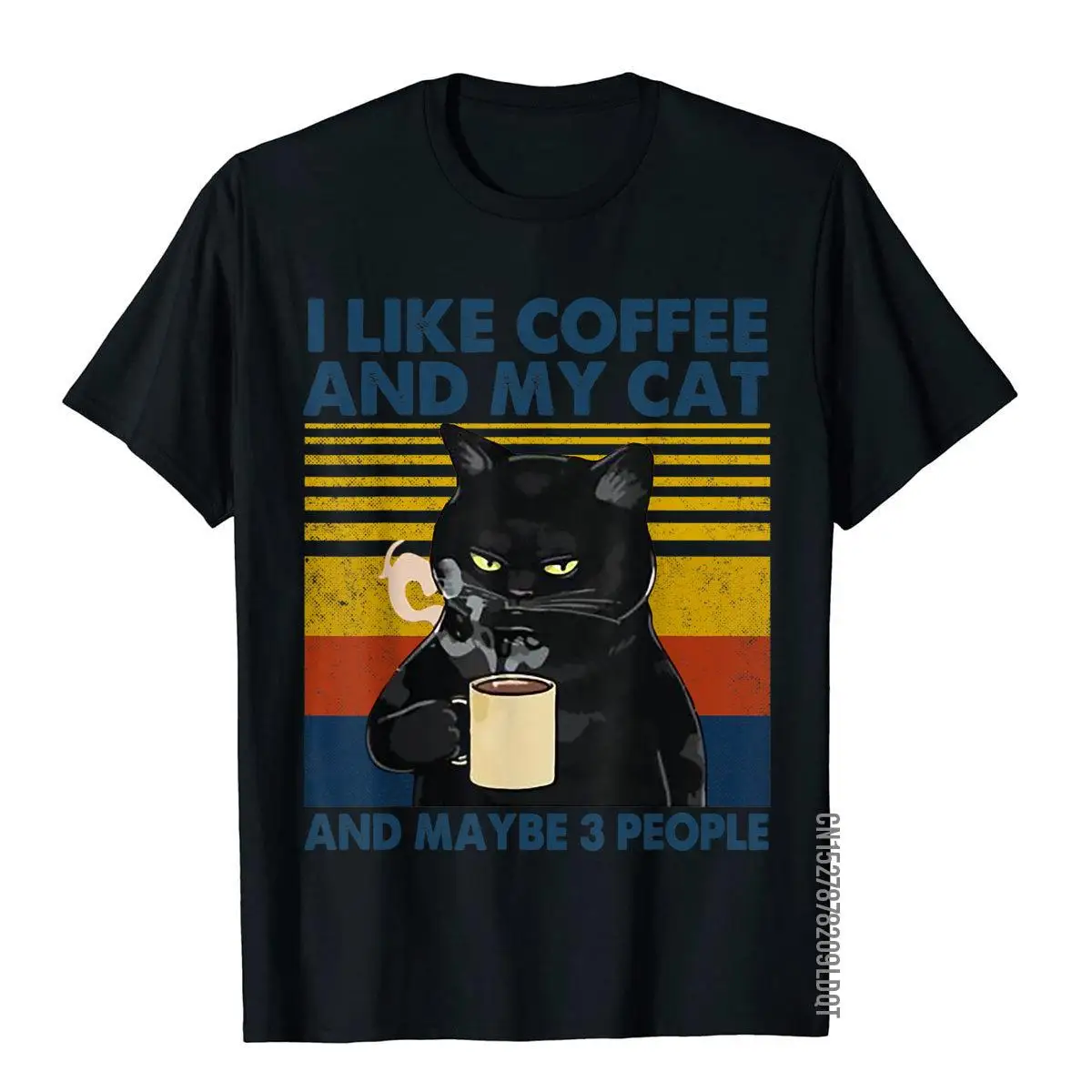 

I Like Coffee My Cat And Maybe 3 People Funny Cat Lover Gift T-Shirt Adult New Coming Party Tops Shirts Cotton T Shirt Holiday