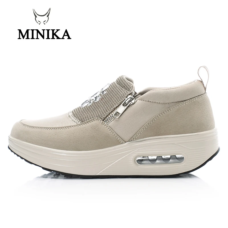 Сникерсы женские уличная спортивная обувь на воздушной подушке молнии мягкие