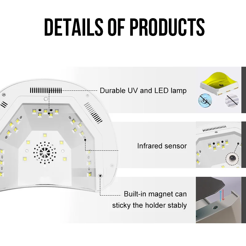 Сушилка для ногтей Modelones 48 Вт двойная УФ-светодиодная лампа всех типов