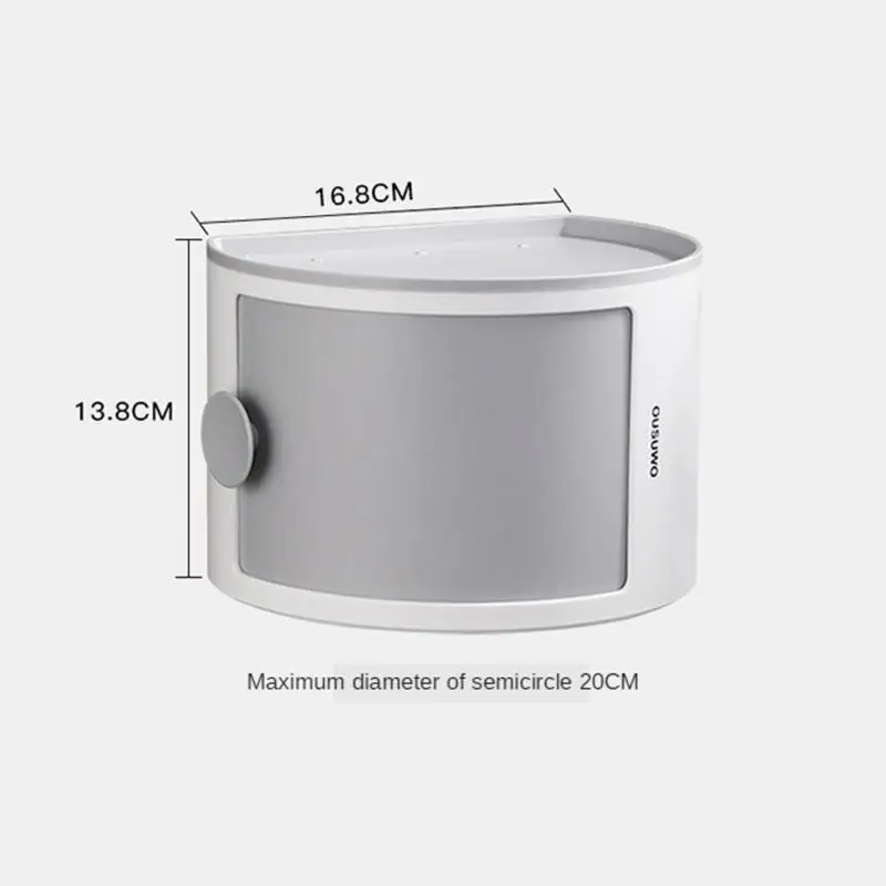 

Wall Mounted Toilet Paper Roll Holder Bathroom Waterproof Tissue Box Stackable Cosmetic Storage Box Multi-function Storage Rack