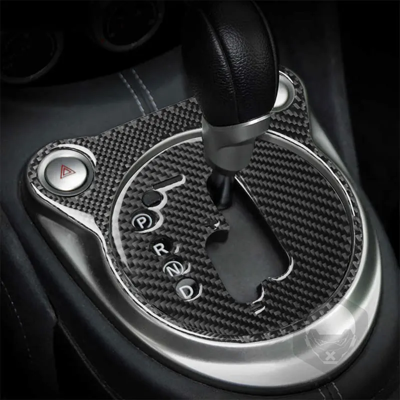 

Carbon Fiber Car Accessories Interior Control Gear Box Shift Panel Decoration Cover Trim Stickers For Nissan 370Z Z34 2009-2021