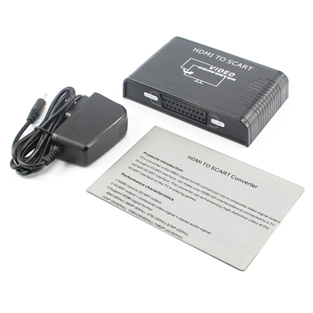 Преобразователь HDMI в Scart адаптер Full HD1080P композитное видео + стерео аудио