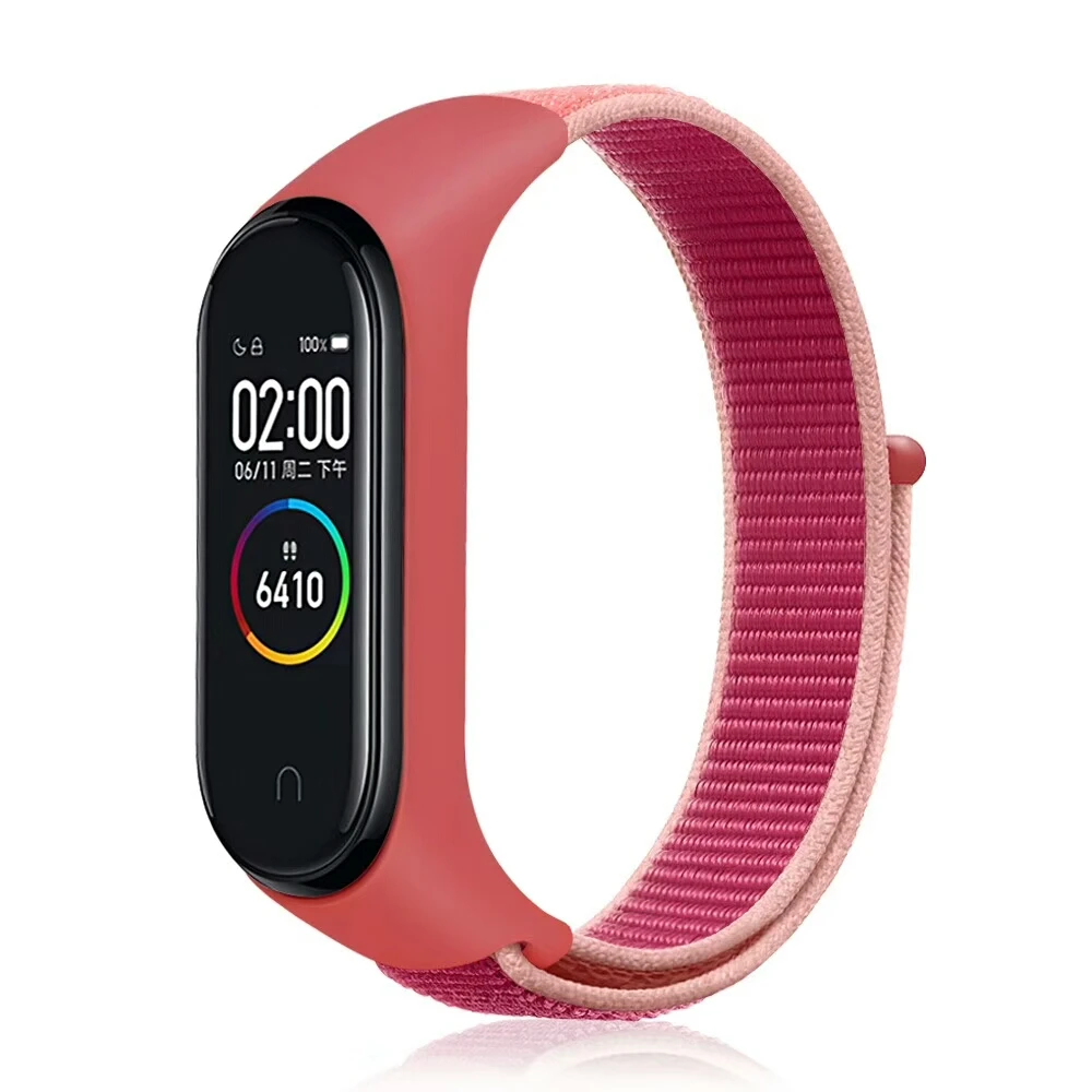 Регулируемый ремешок для браслета, дышащая Спортивная петля для Xiaomi mi Band 4 3, браслет с рамкой, сменный Браслет mi band 3 4, аксессуары