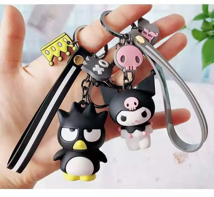 Мультфильм куроми брелок ПВХ брелок Pom Purin Cinnamoroll Bad Марка Badtz Maru Милая забавная Новинка Персонализированная подвеска ювелирные изделия