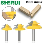 Фреза с угольным наконечником, 8 мм, 45 градусов, 3 шт.