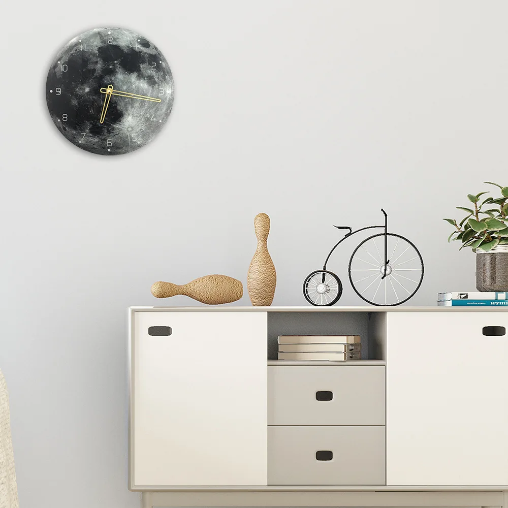 Короткие цифровые настенные часы современный дизайн идеи подарка гостиная