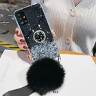 Роскошный блестящий чехол для Samsung M51 M31, чехлы с кольцом-подставкой, чехол для Samsung Galaxy M5 1 M3 1 M 51 31, чехол для телефона с помпоном