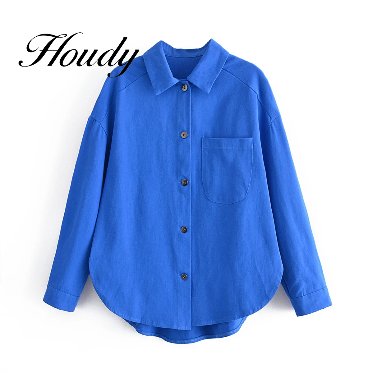 

2021 Summer New Products Women's Blue Cotton Jacket Cardigan Jacket Casual Women's Clothing