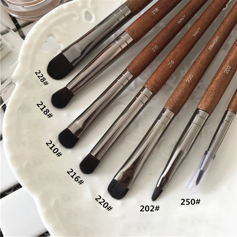 

MUF 7Pcs Eye Makeup Brushes Set Eyeshadow Smudge Concealer Eyeliner Lip Blending Smokey Black Beauty Make Up Brush