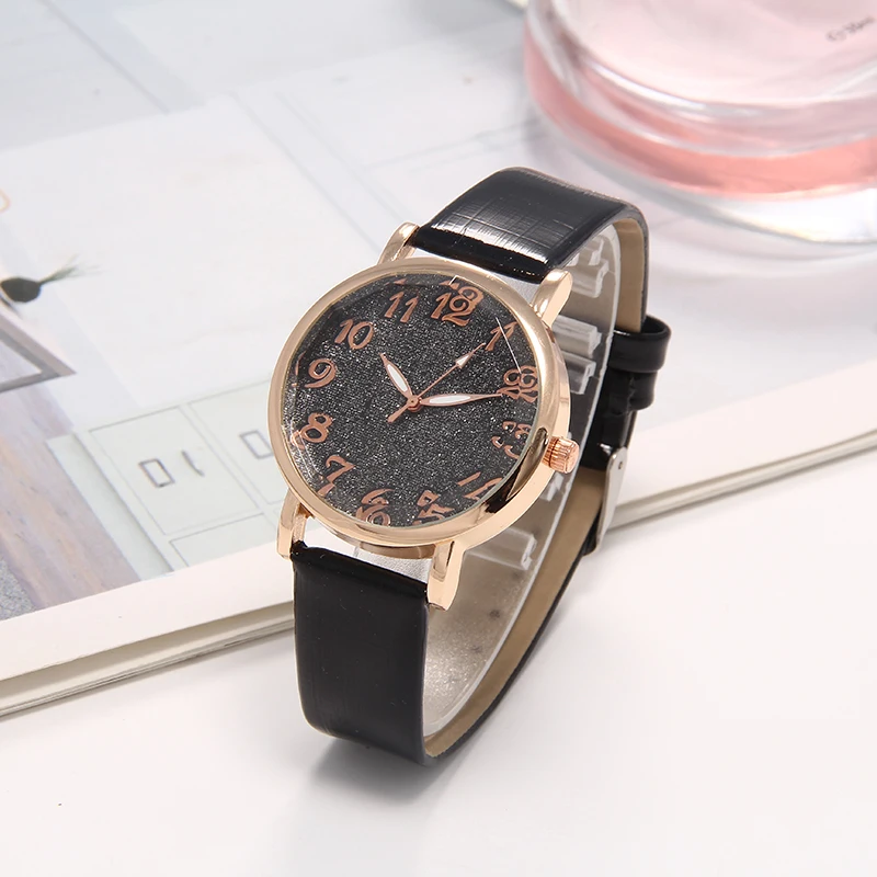 

Ladies Starry Star Analog Quartz Wrist Watch Fashion Women Leather Luxury Watch Female Casual Dress Wristwatch damski zegarek