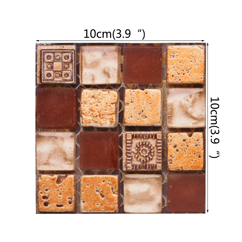 10 шт. 10x10 см настенная мозаика самоклеящаяся наклейка на стену для кухни ванной