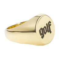 golf wang olde gold logo ring hip hop rap street fashion men and women jewelry accessories