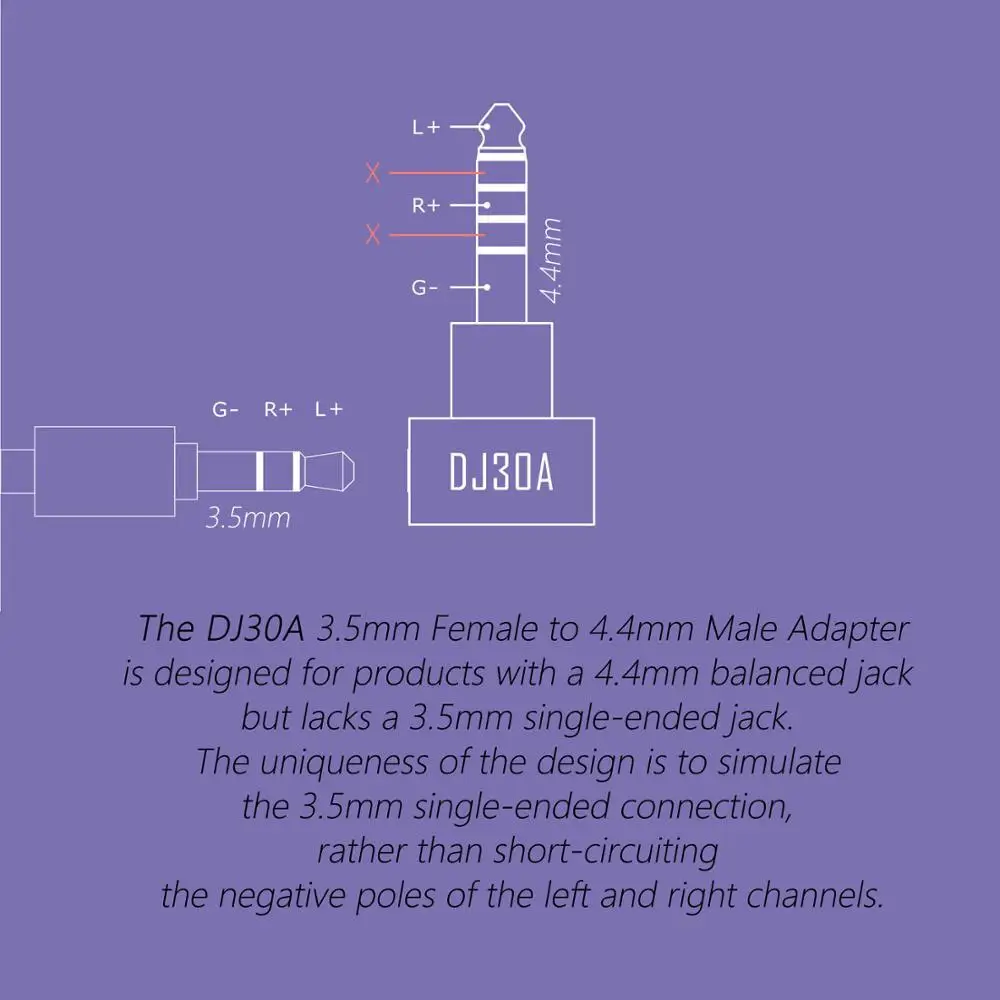 Переходник DD DdHiFi DJ30A с гнездом 3 5 на гнездо 4 выходом например iFi Zen DAC Cayin FiiO Hiby Shanling