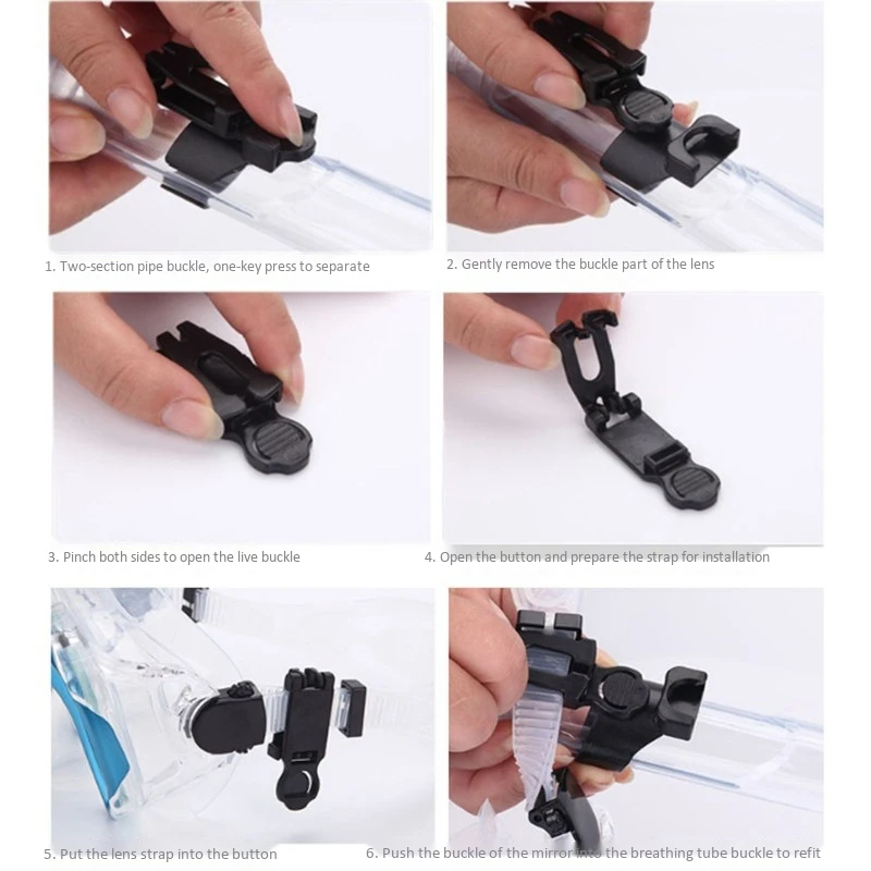 

Universal Clip Snorkel Mask Keeper Holder Retainer for Scuba Diving and Snorkeling Black Diving Accessories