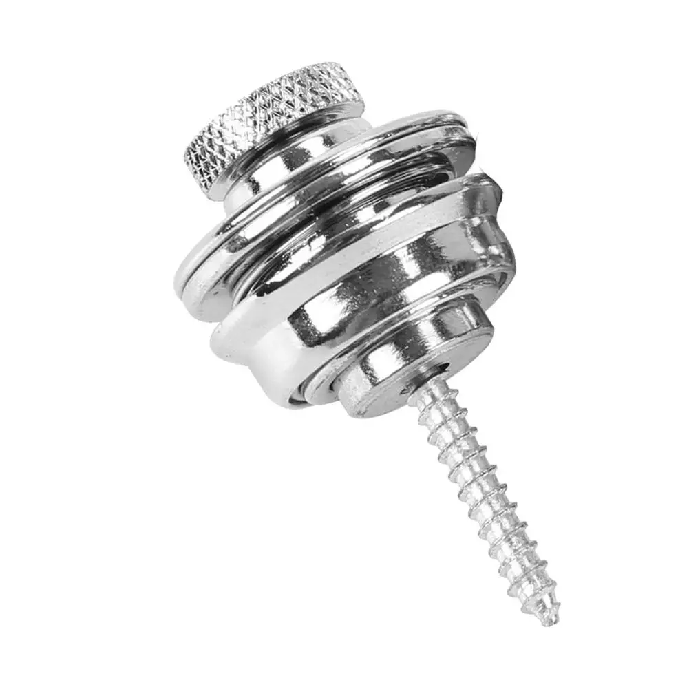 Замок для гитарного ремня Хромированная кнопка стреплок всех акустических