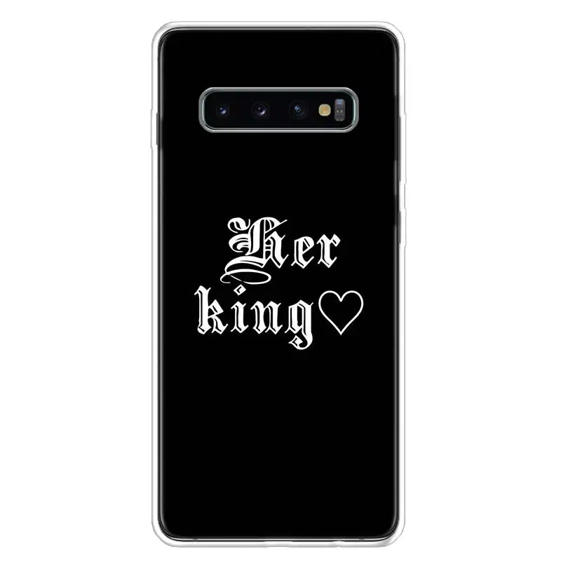 Король Королева пара влюбленных телефонный чехол для Samsung Galaxy S10 S20 Ultra Lite Note 10 9 8 S9