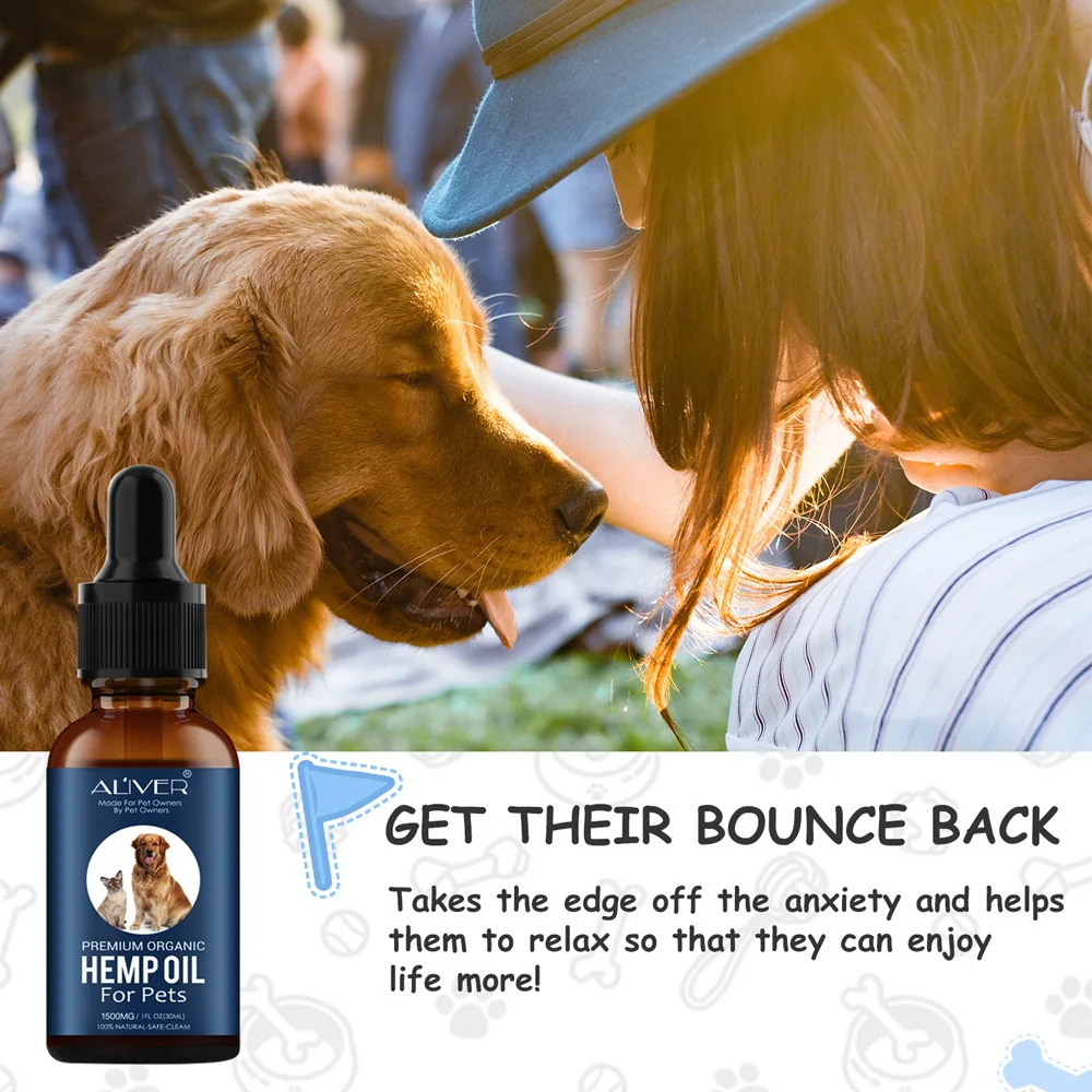 

Hemp Oil For Pet Premium Organic hemp essential oil for dogs Joint hip supprt Strengtheens Prevention Solution-Natural Essential