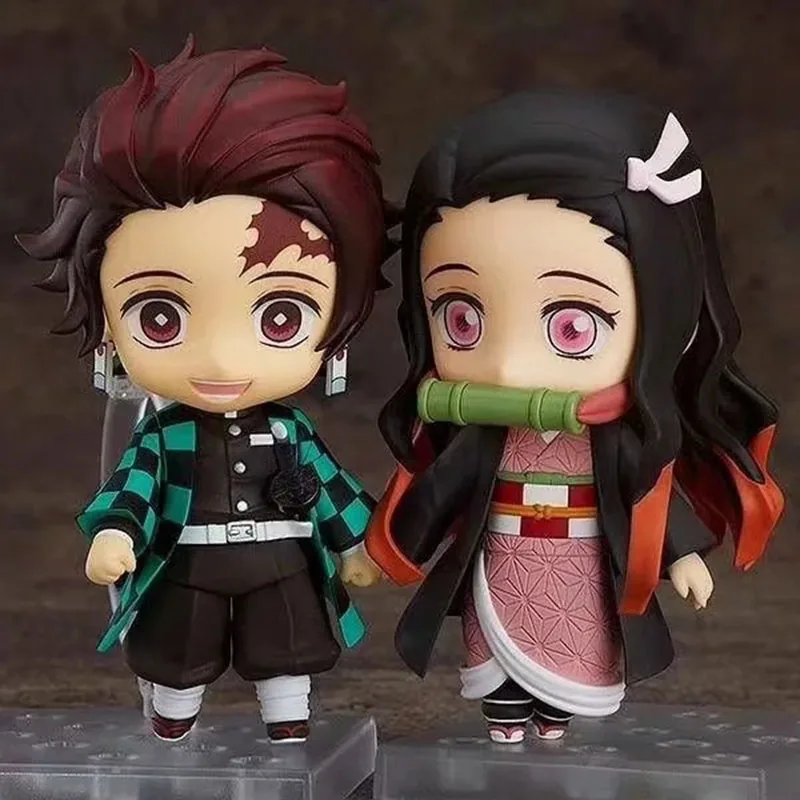 

10 cm Qver Kimetsu no Yaiba Kamado Nezuko Tanjirou Action Figure 2 Face 1194 Nezuko Anime Demon Slayer Figurine Toys