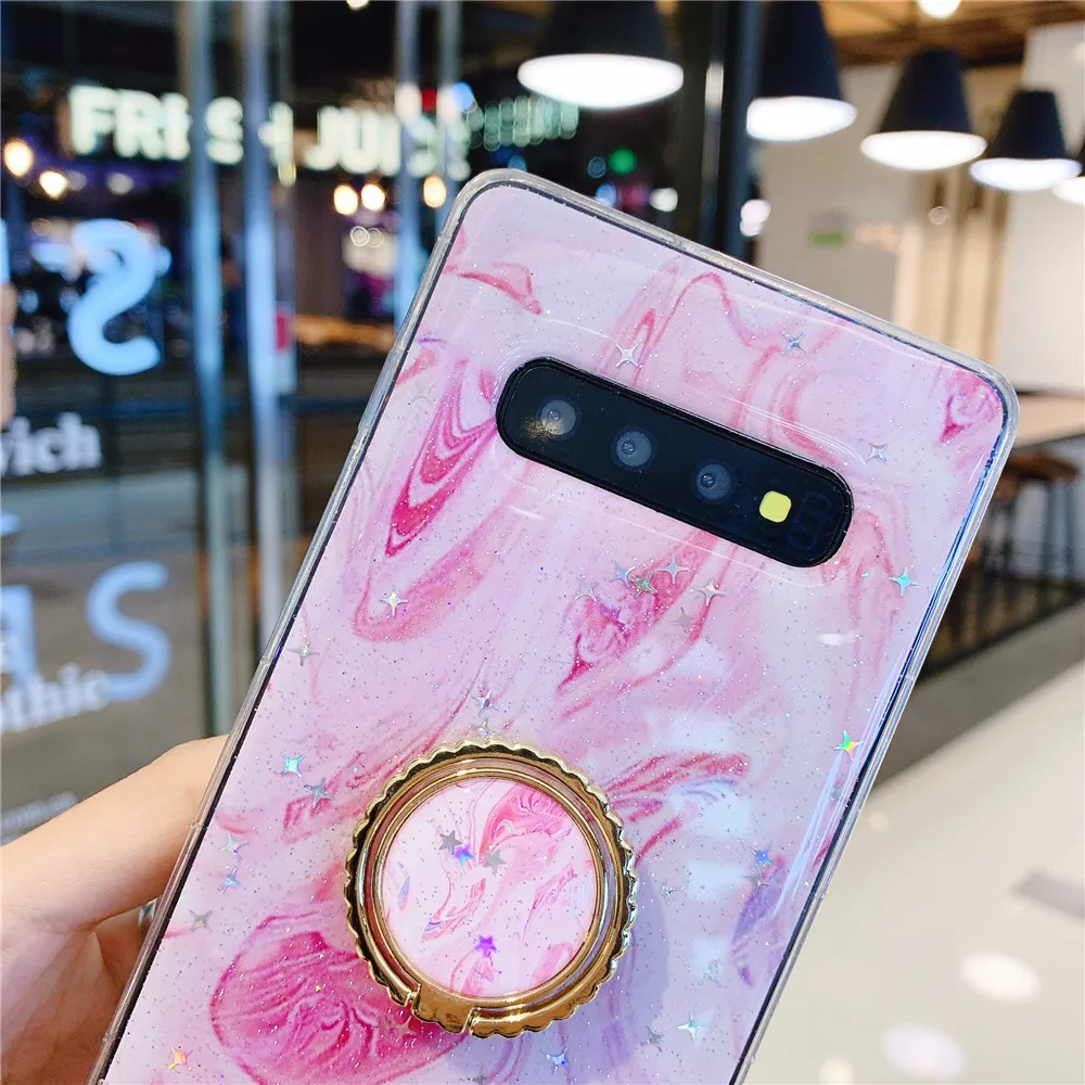 Esinc. блестящий Мраморный чехол для Samsung Galaxy S10 Plus S9 Note 10 8 A10 A20s A50 A70 силиконовый
