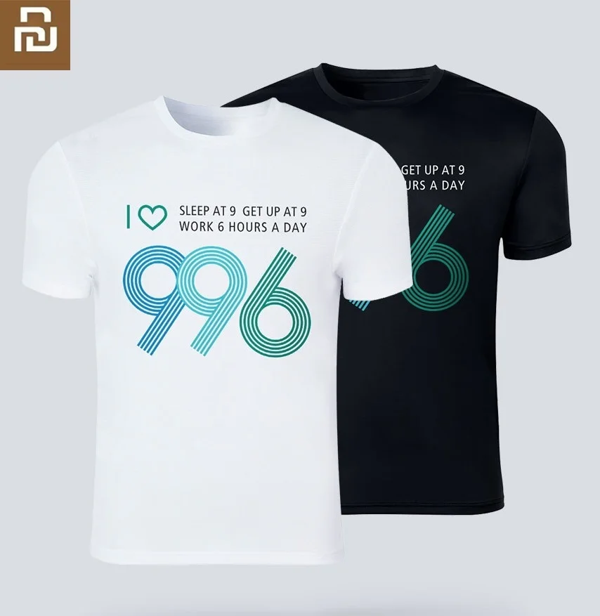 Youpin Мужская быстросохнущая Солнцезащитная футболка с принтом высокая