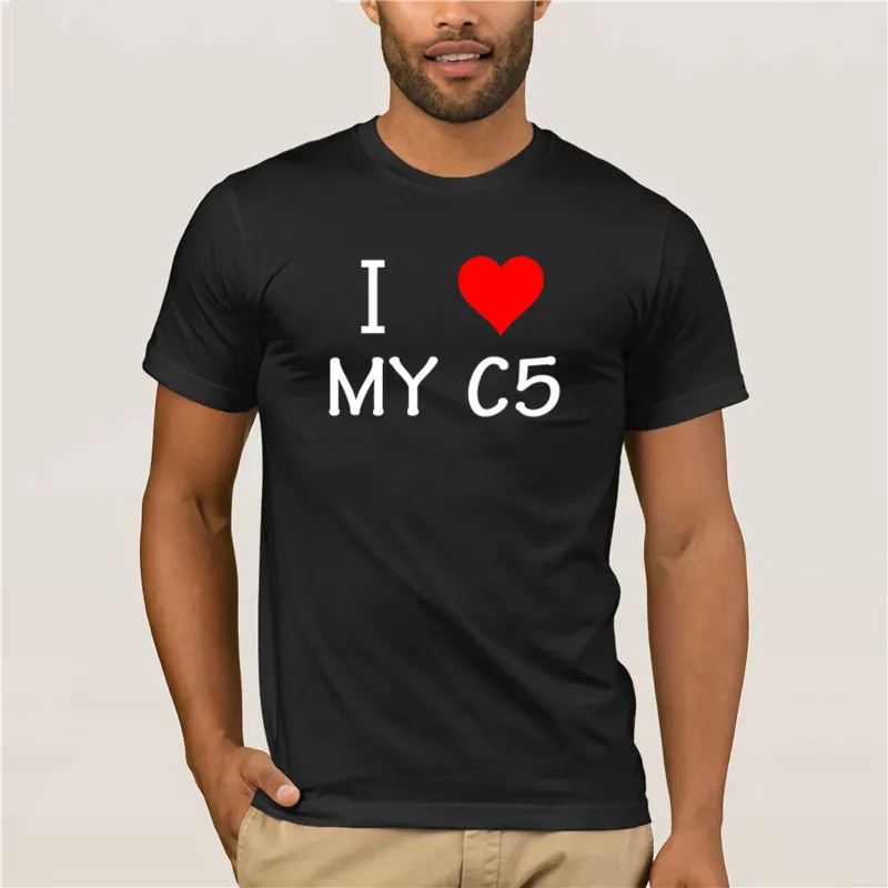 Повседневная мужская футболка из 100% хлопка с принтом I Love Heart My C5 Citroen Herren Da Мужская