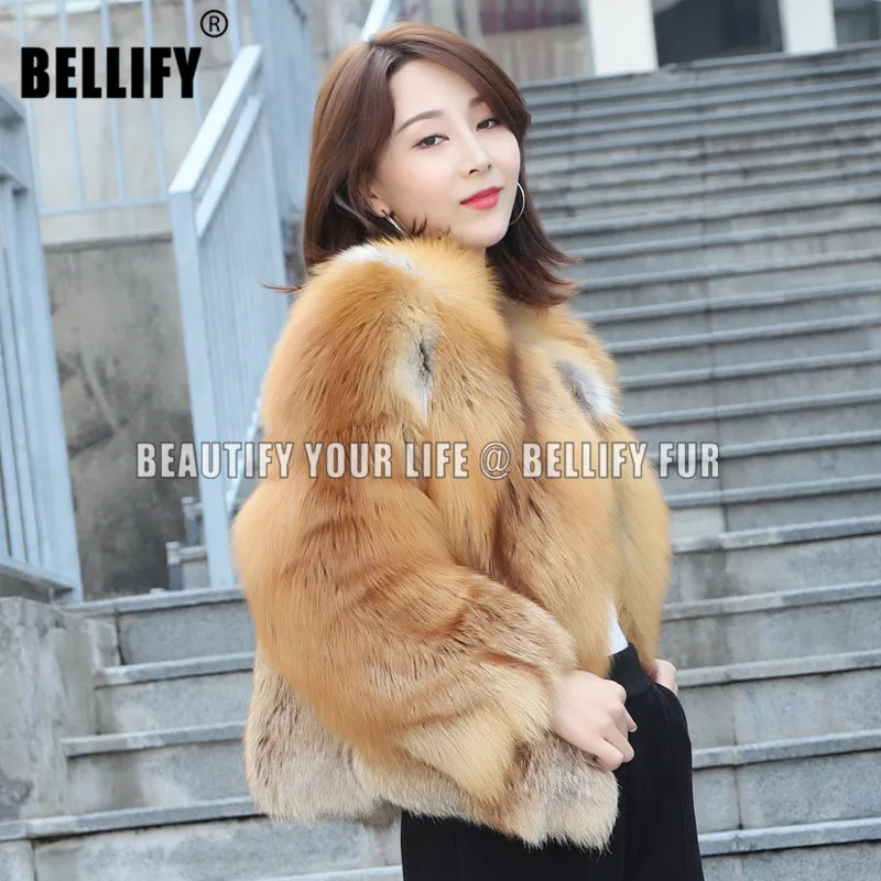 

Factory Price 2021 Winter Ladies Wholepelt Plush Natural Red Fox Fur Coats Wholesale Long Sleeve Fur Jacket