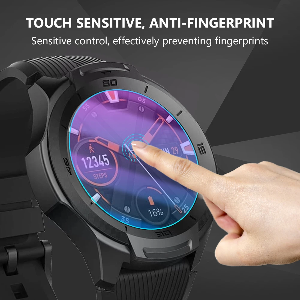 

9H Premium Tempered Glass Purple Light Full Cover Film For TicWatch S E S2 E2 C2 For Ticwatch Pro Glass Screen Protector