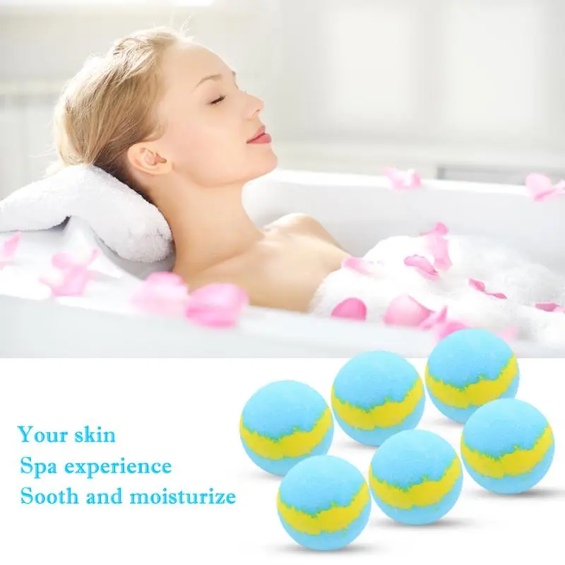 

100g Natural Bubble Bath Bomb Ball Essential Oil Bath SPA Exfoliating Whitening Moisturizing Relax Bath Salt Body Skin Tool